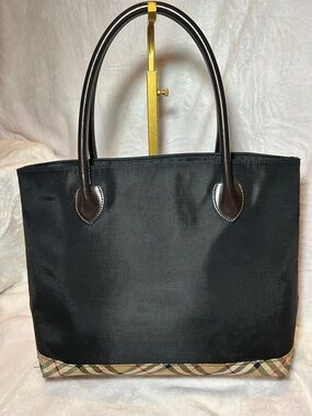 398. Vintage Burberry Blue Label Tote with COA